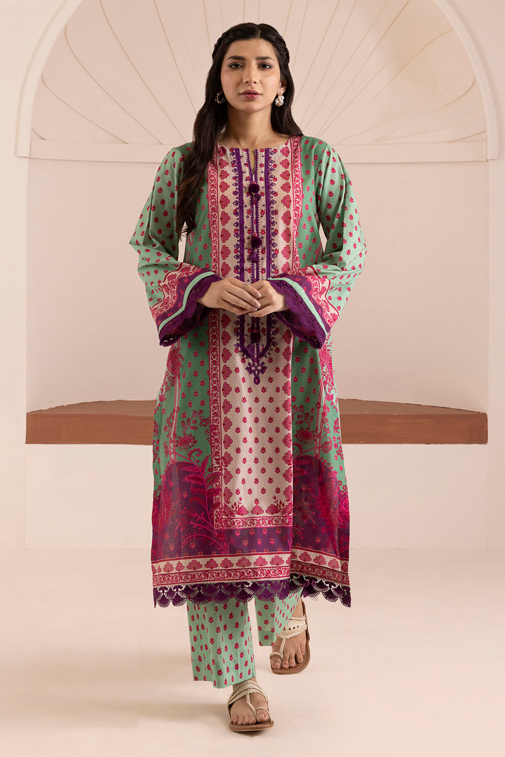 Embroidered Shirt Shalwar - 0188