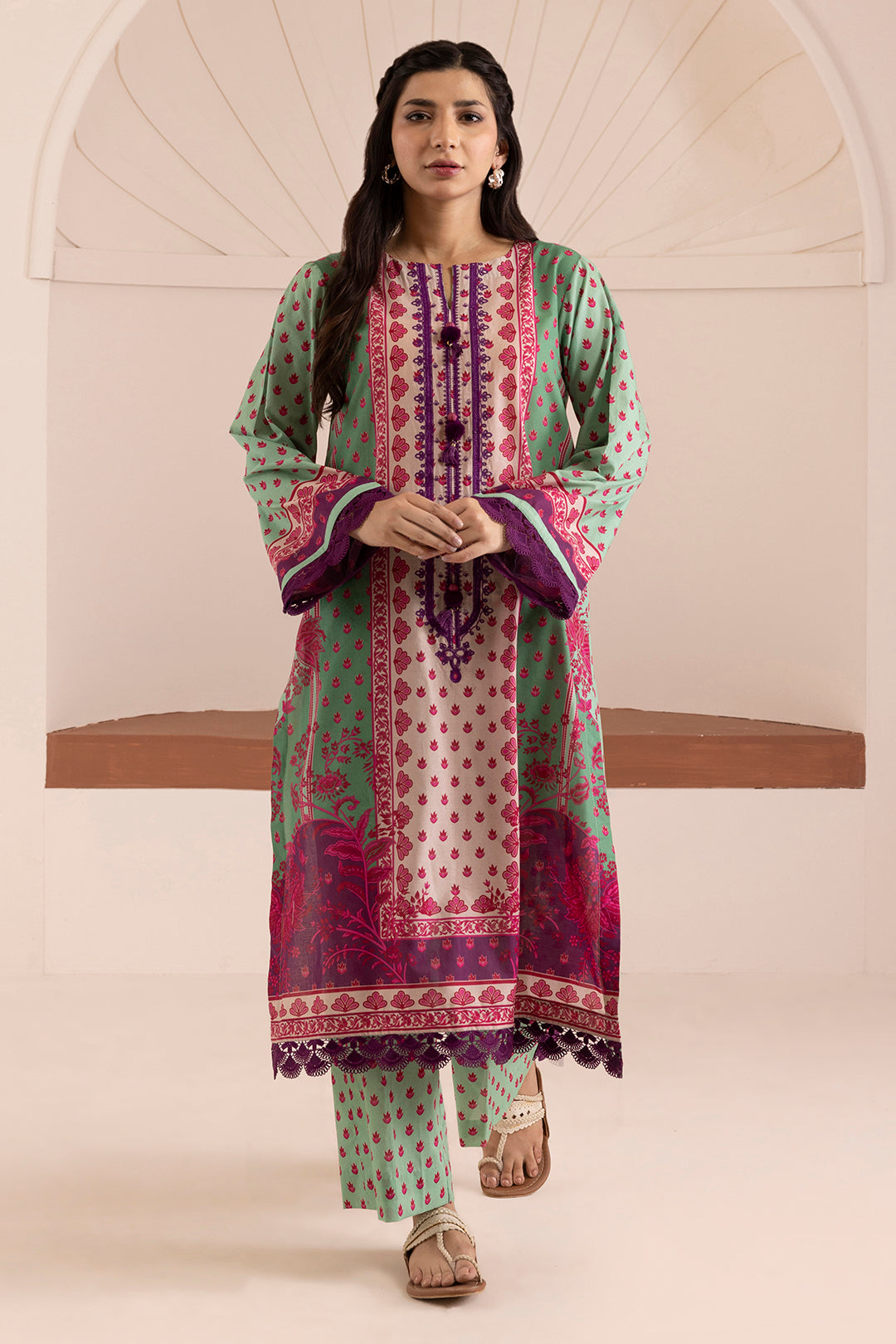 Embroidered Shirt Shalwar - 0188