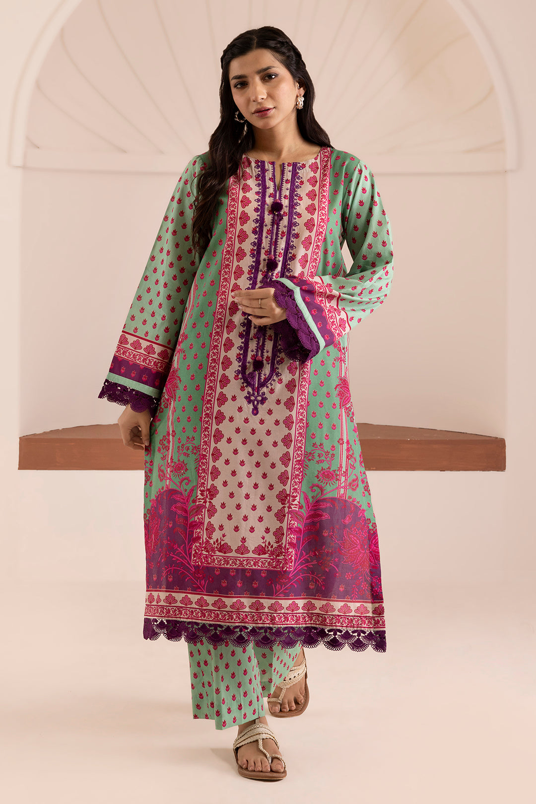 Embroidered Shirt Shalwar - 0188