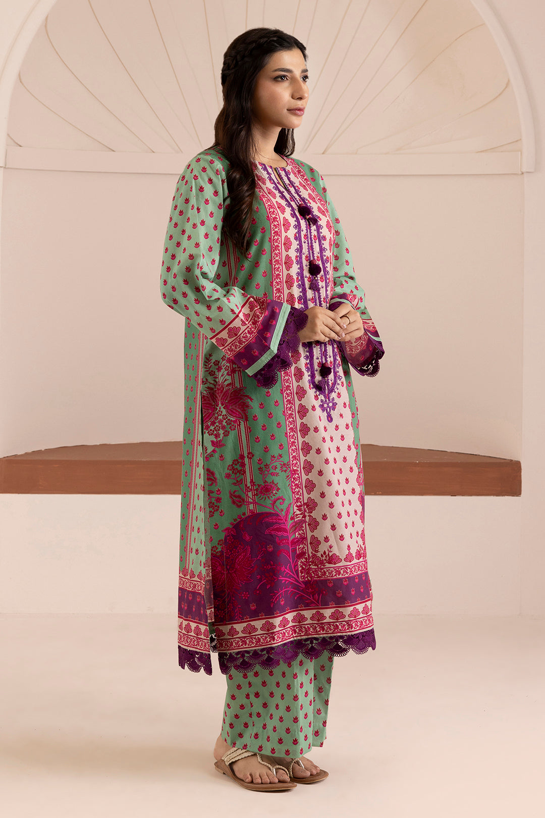 Embroidered Shirt Shalwar - 0188