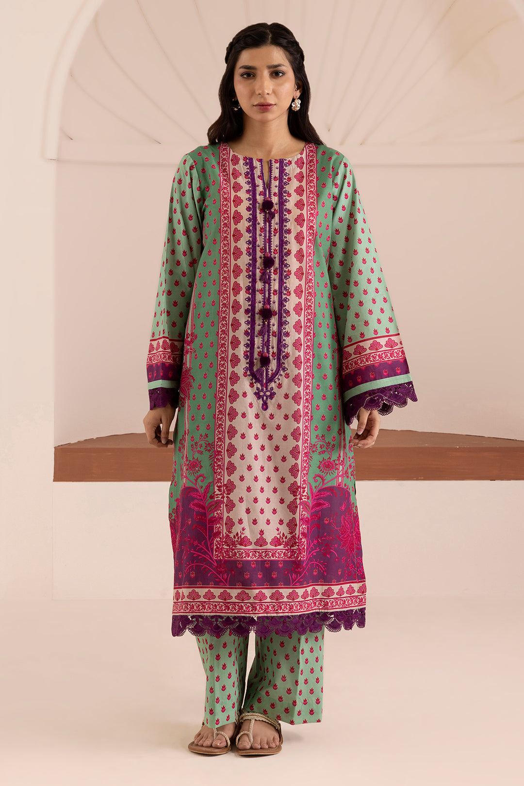 Embroidered Shirt Shalwar - 0188