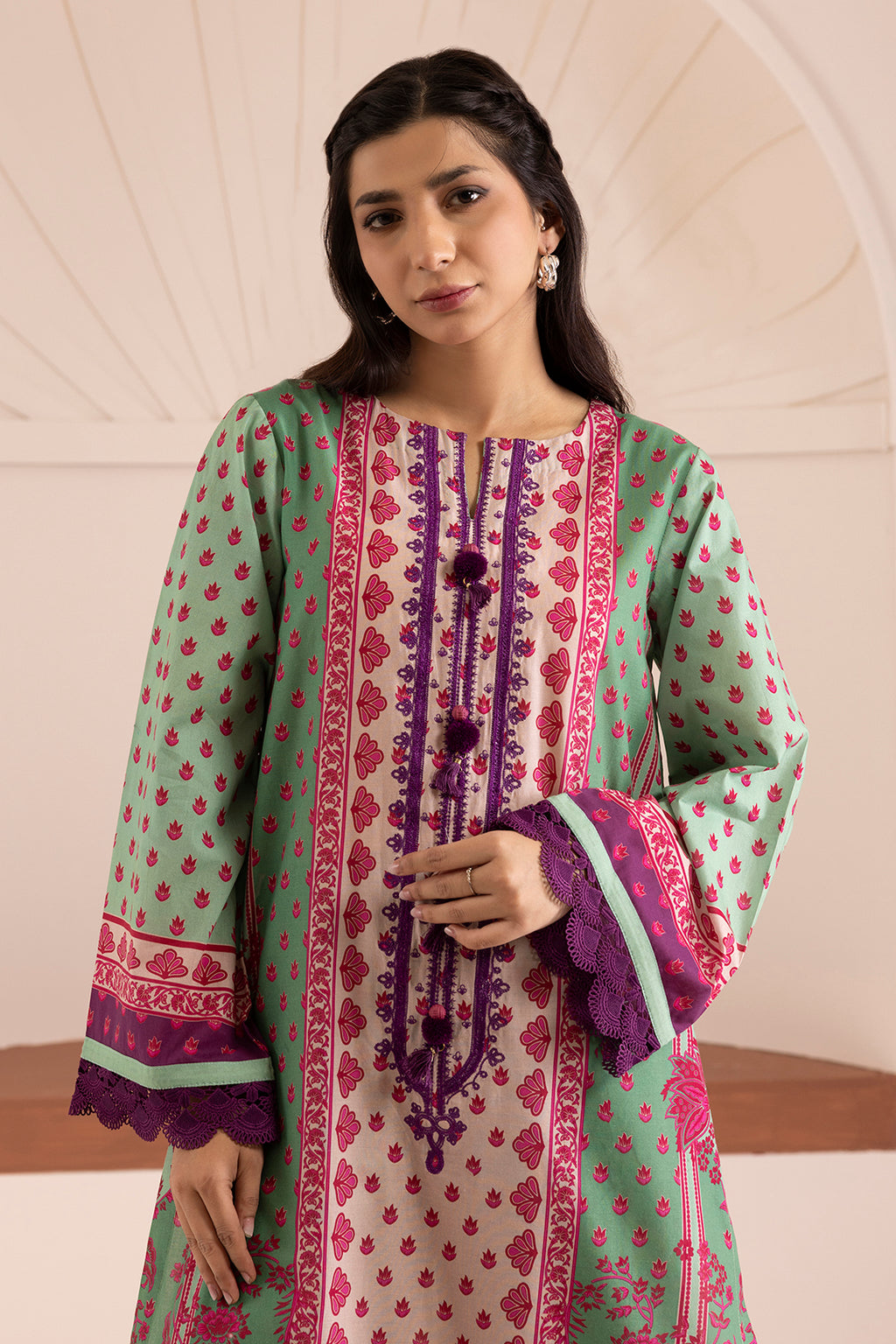Embroidered Shirt Shalwar - 0188