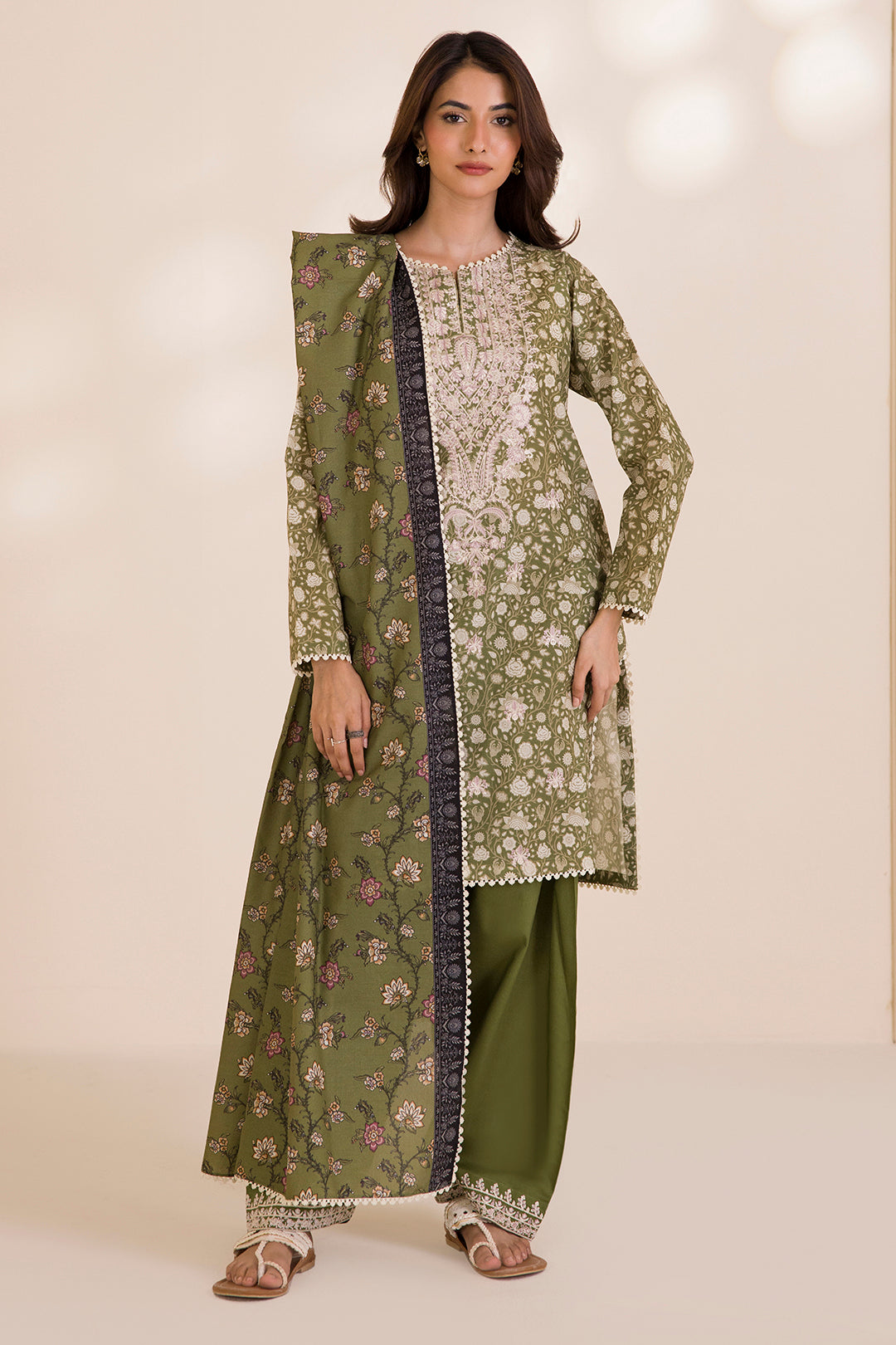 Embroidered Shirt Shalwar Dupatta - 0041