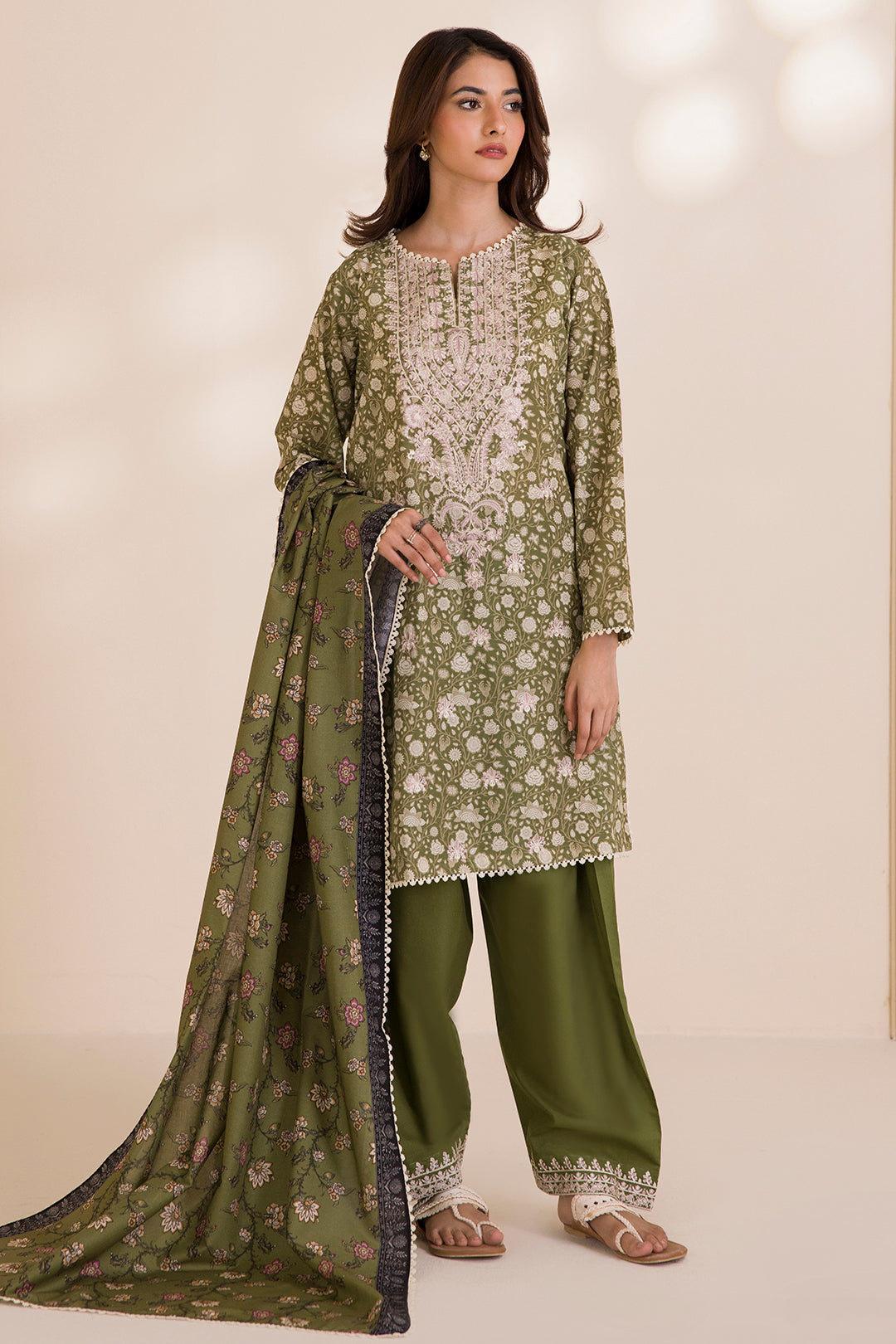 Embroidered Shirt Shalwar Dupatta - 0041