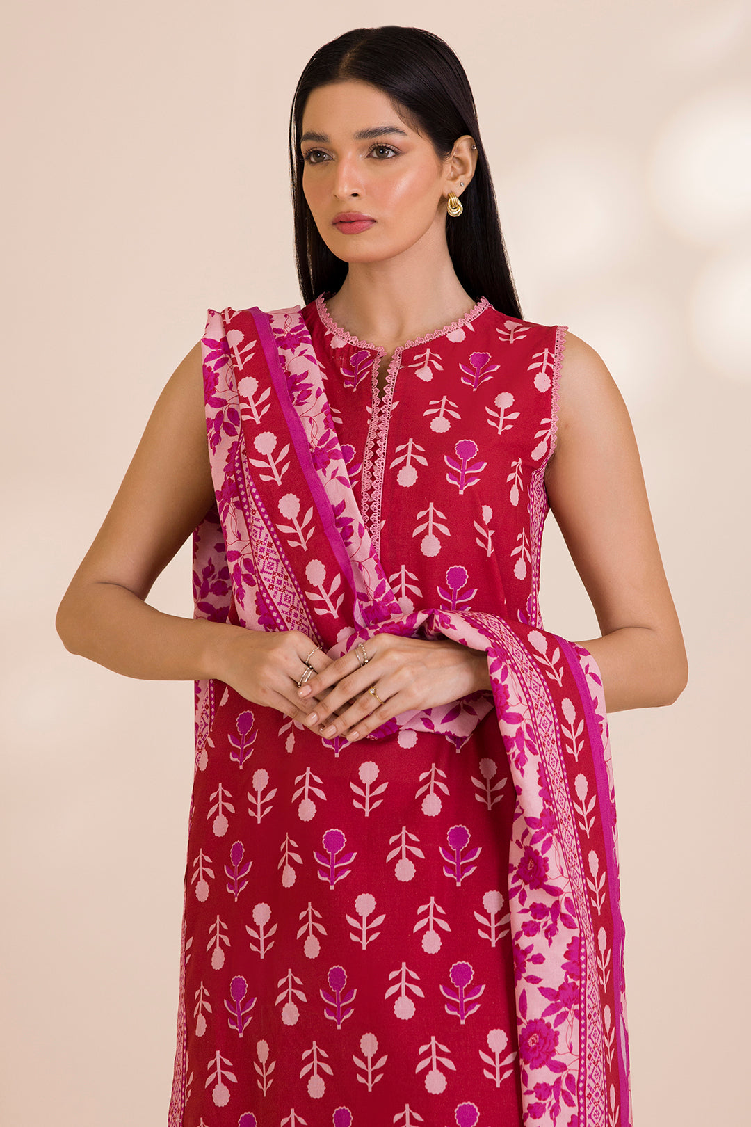 Embroidered Shirt Shalwar Dupatta - 0042
