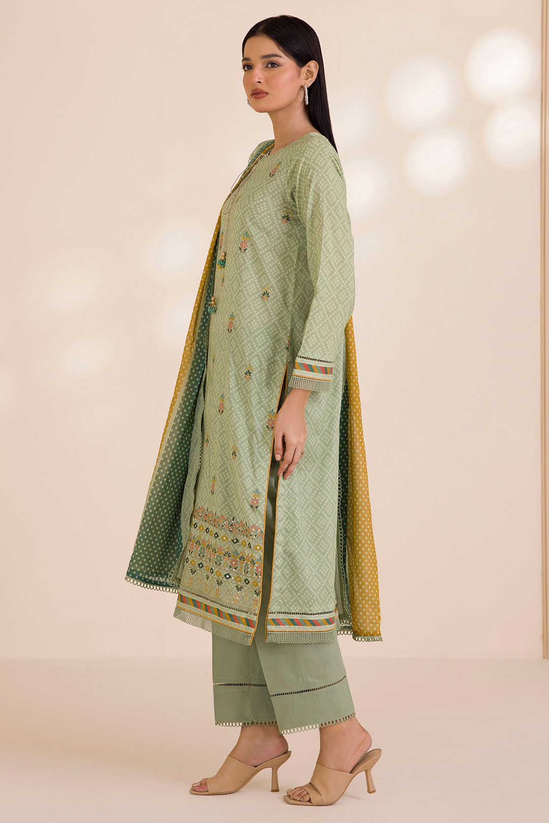 Embroidered Shirt Shalwar Dupatta - 0043