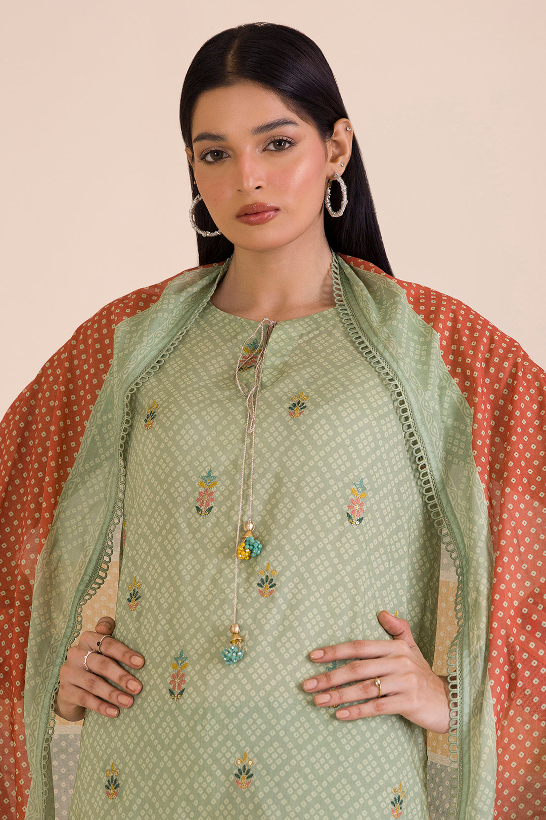 Embroidered Shirt Shalwar Dupatta - 0043