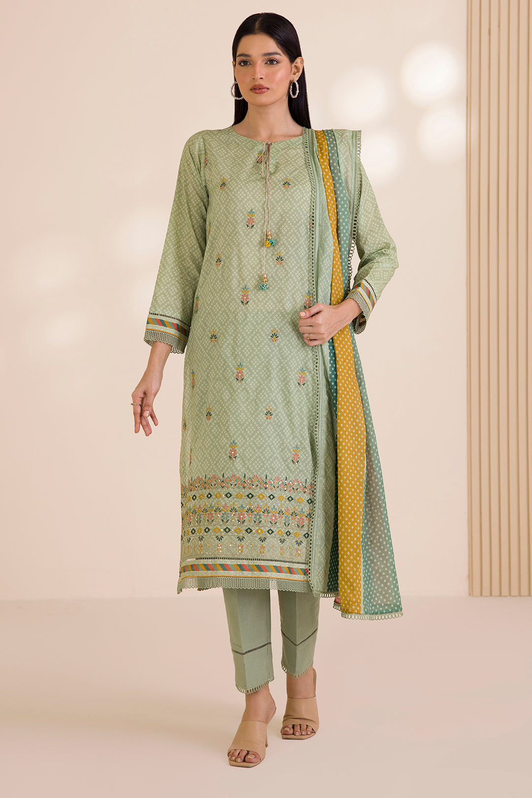 Embroidered Shirt Shalwar Dupatta - 0043