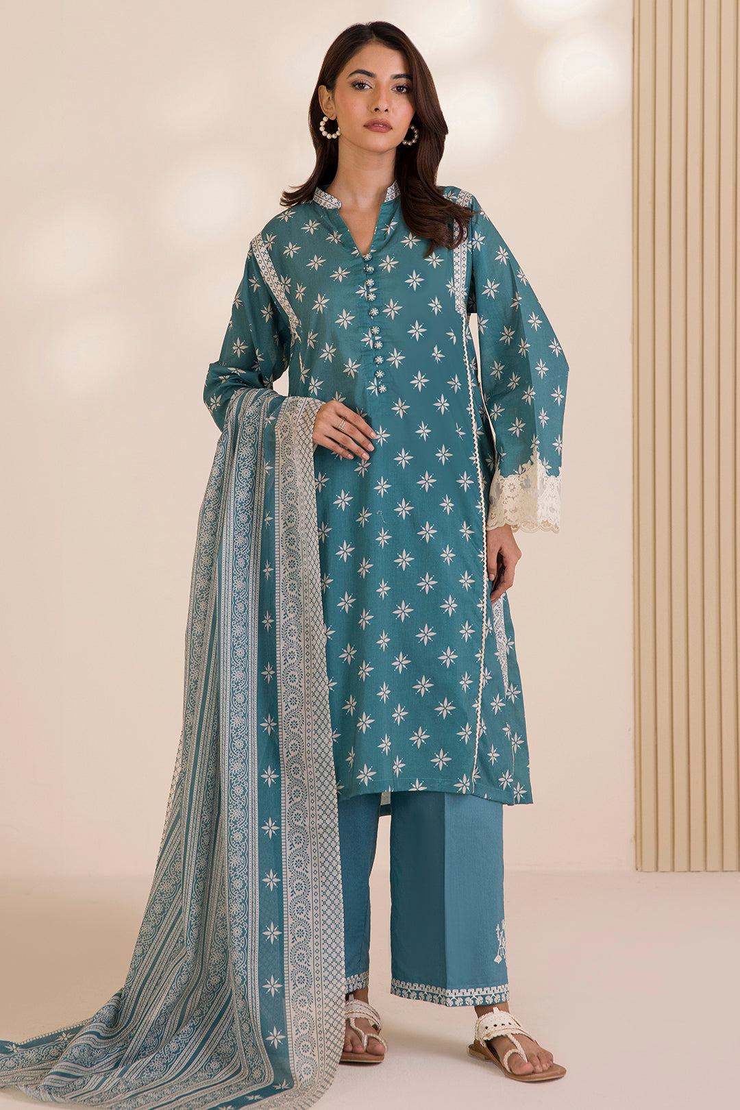 Embroidered Shirt Shalwar Dupatta - 0044