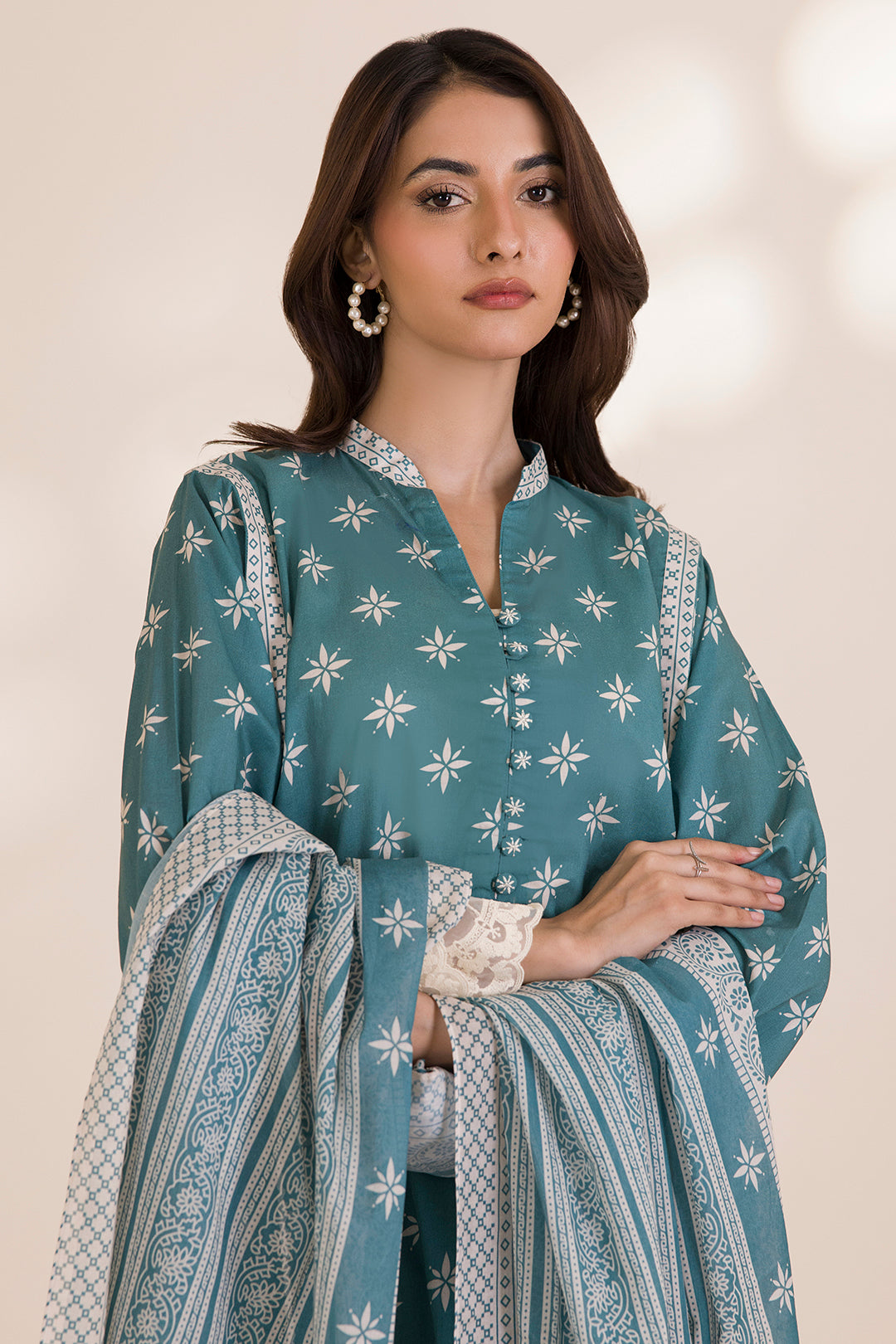 Embroidered Shirt Shalwar Dupatta - 0044
