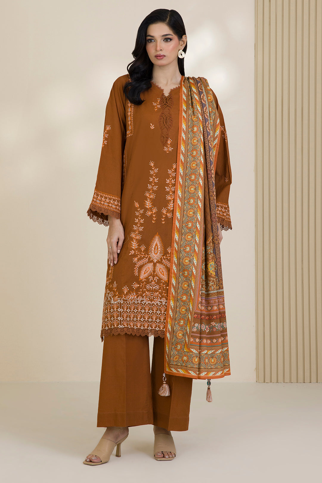 Embroidered Shirt Shalwar Dupatta - 0045