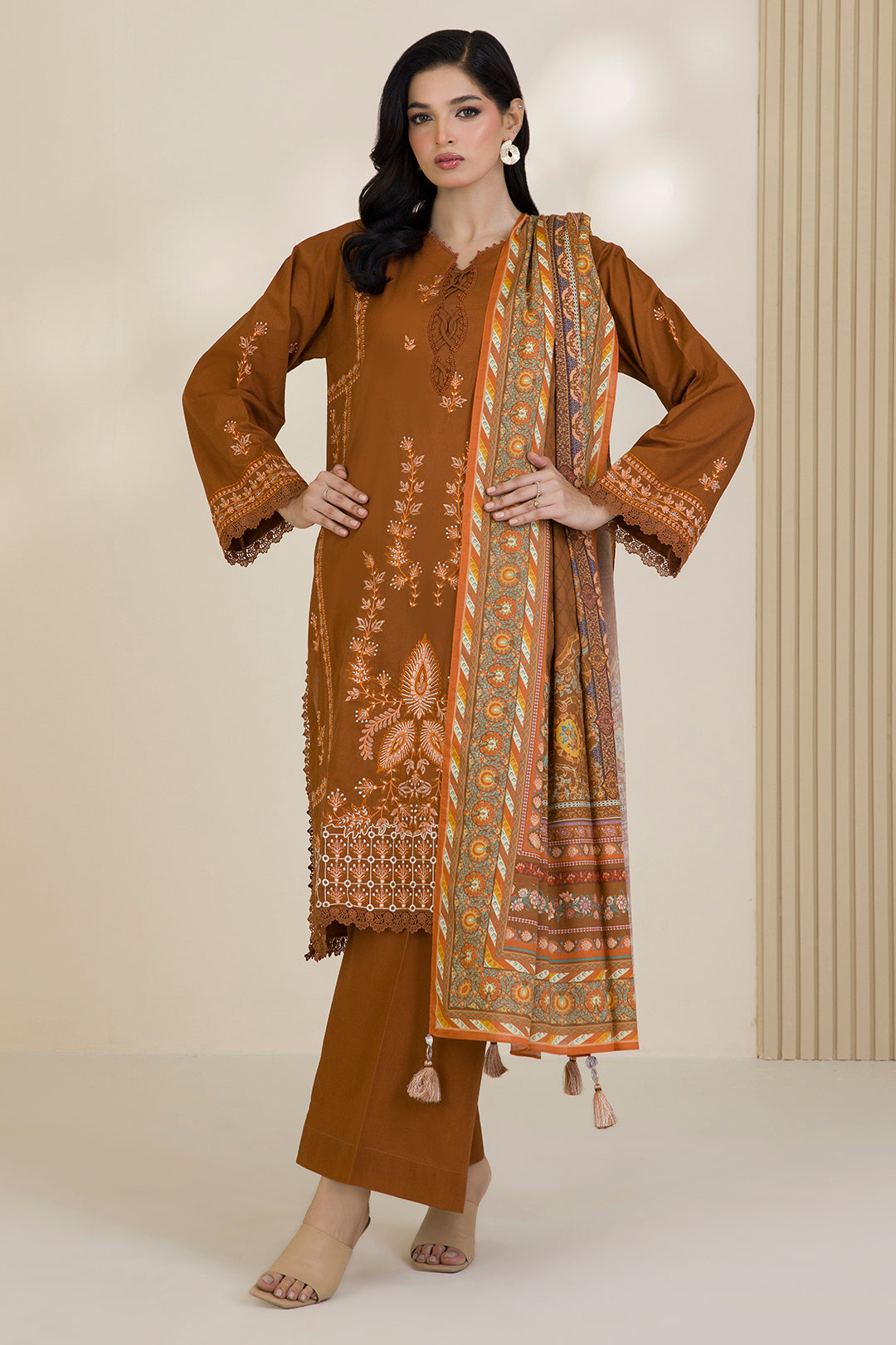 Embroidered Shirt Shalwar Dupatta - 0045