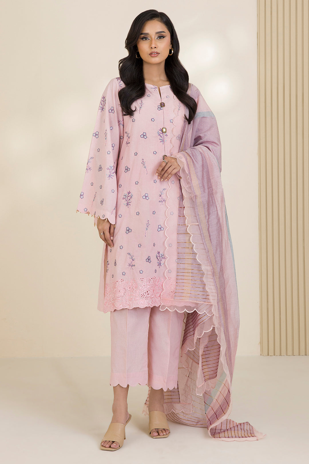 Embroidered Shirt Shalwar Dupatta - 0046