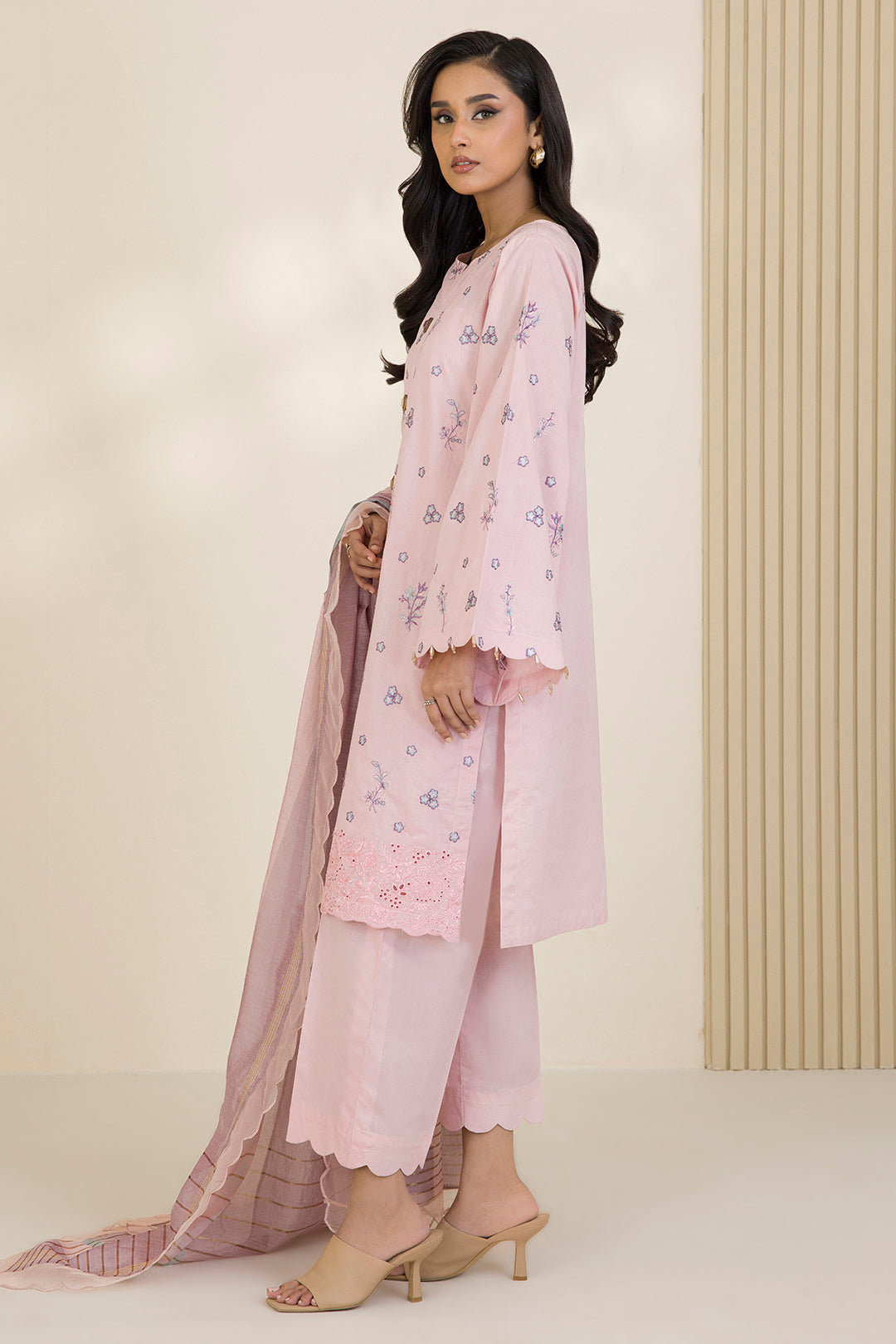 Embroidered Shirt Shalwar Dupatta - 0046