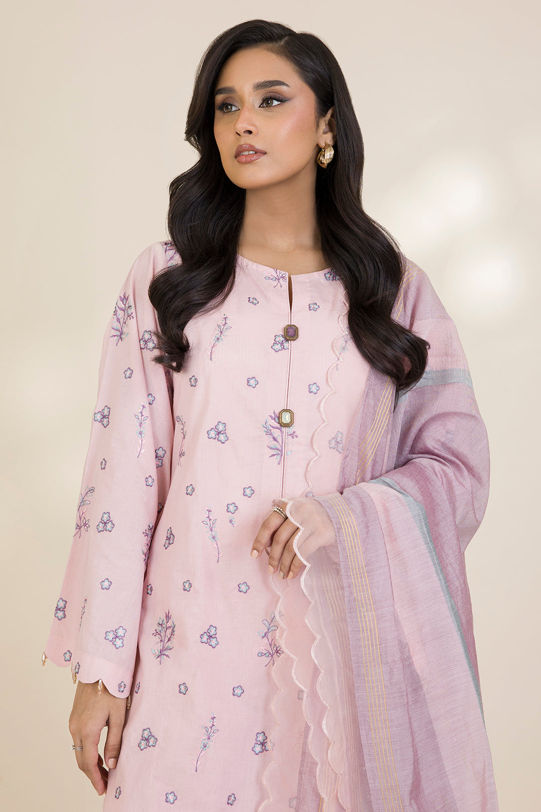 Embroidered Shirt Shalwar Dupatta - 0046