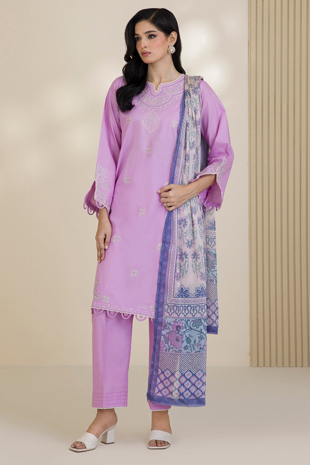 Embroidered Shirt Shalwar Dupatta - 0047
