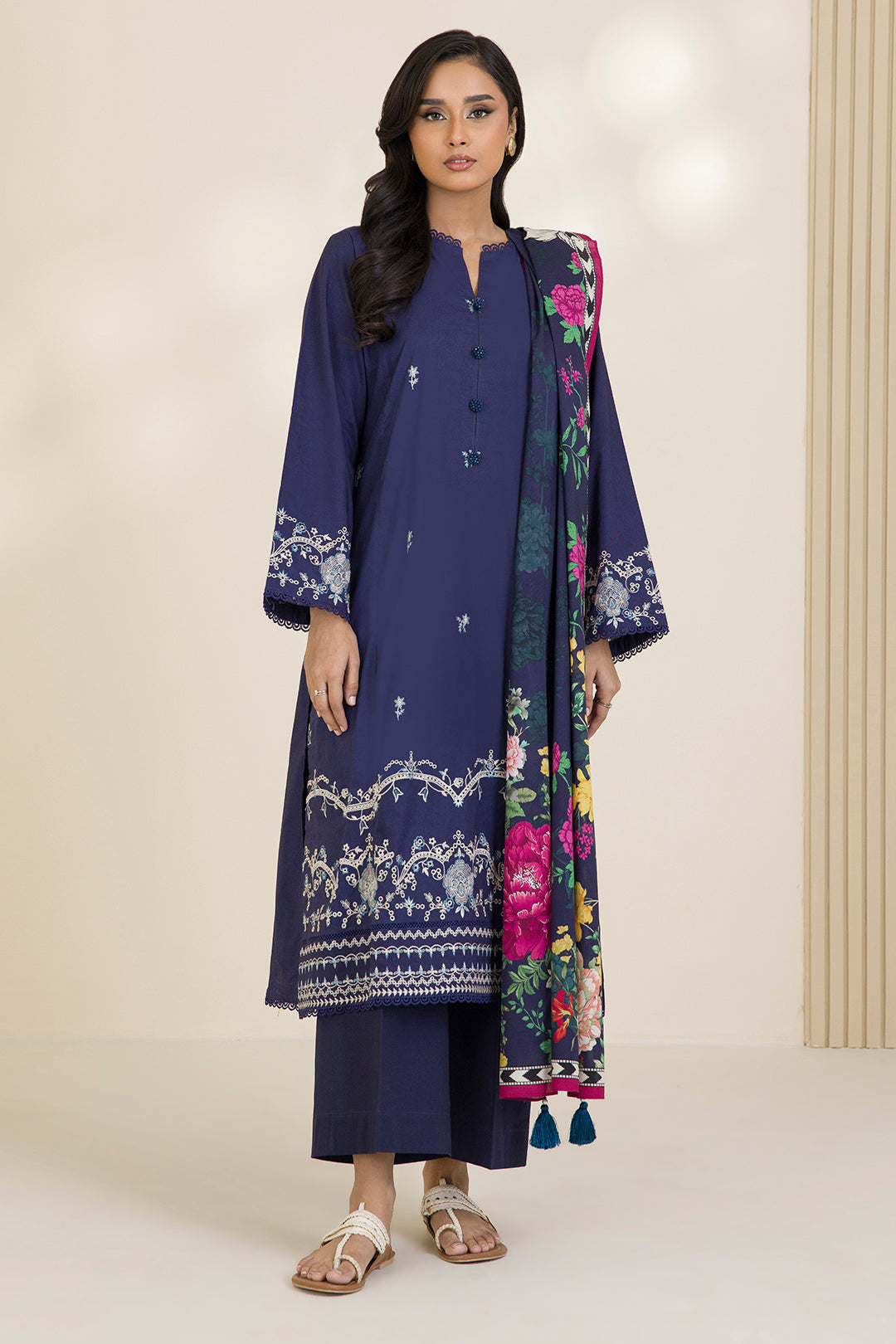 Embroidered Shirt Shalwar Dupatta - 0048