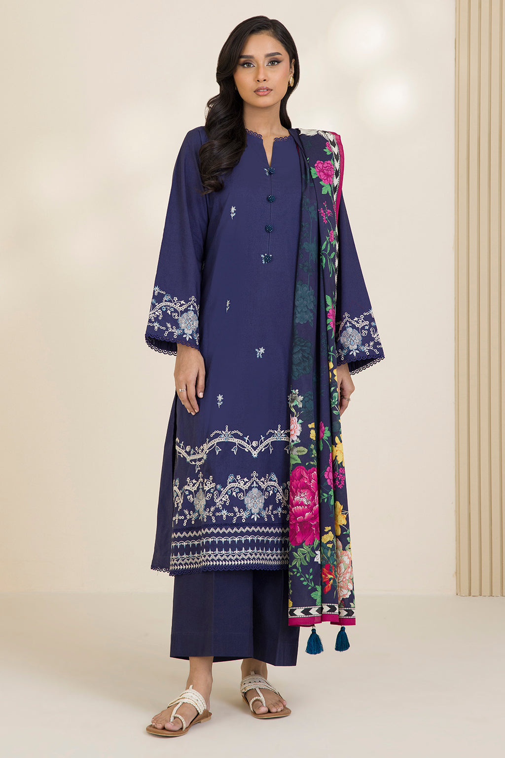 Embroidered Shirt Shalwar Dupatta - 0048