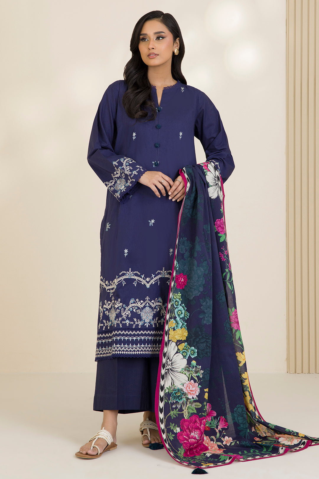 Embroidered Shirt Shalwar Dupatta - 0048