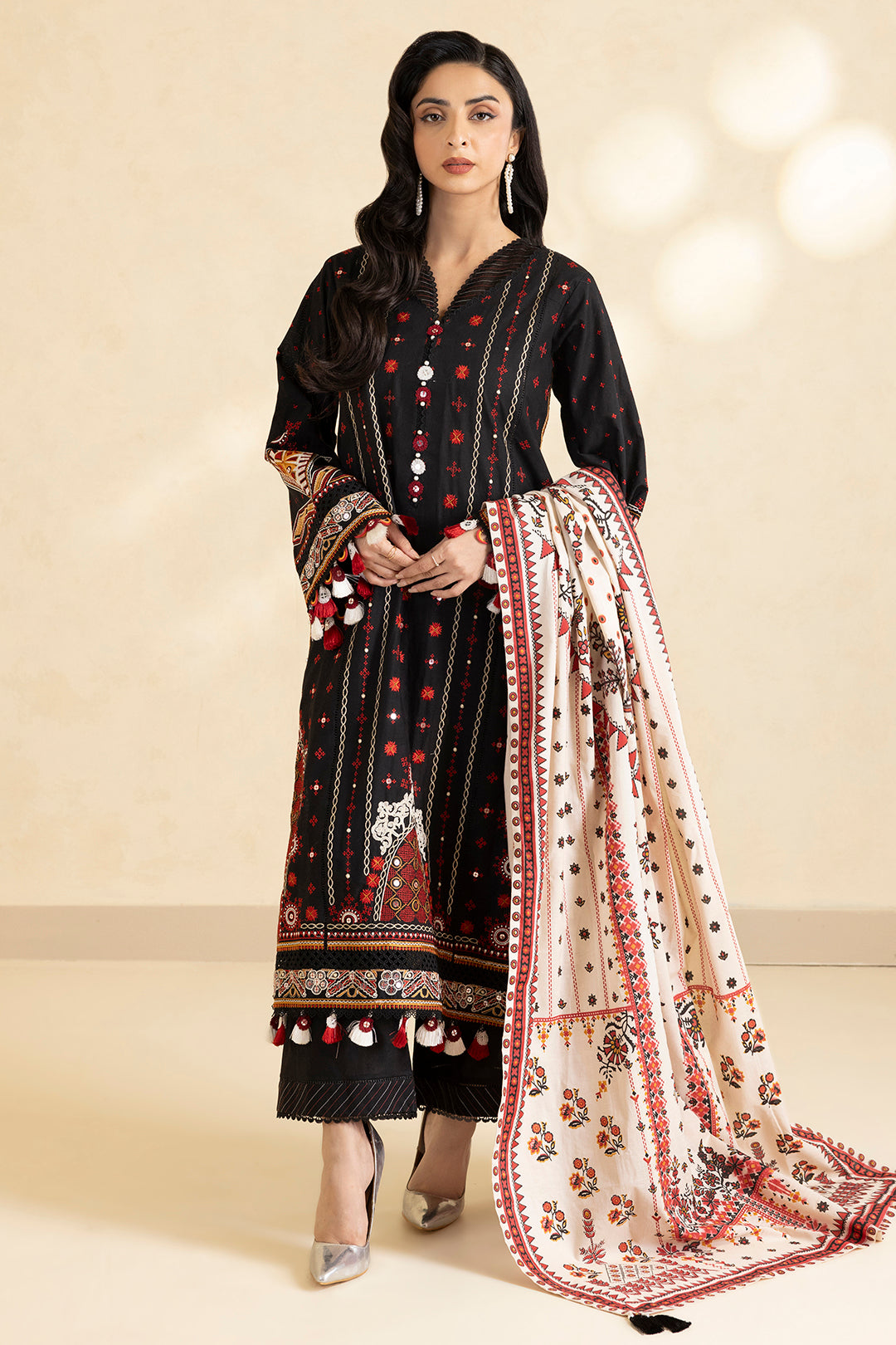 Embroidered Shirt Shalwar Dupatta - 0049