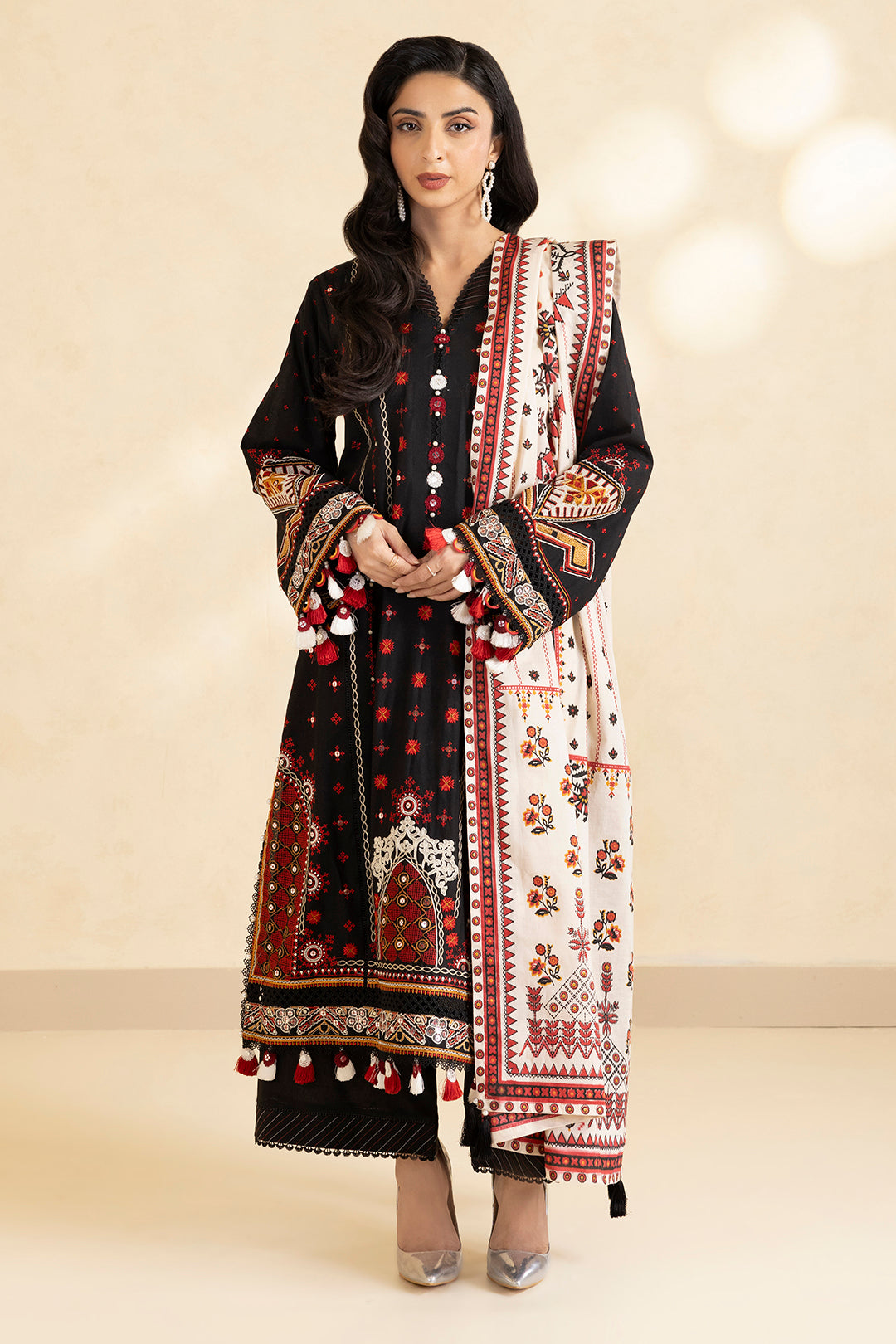 Embroidered Shirt Shalwar Dupatta - 0049