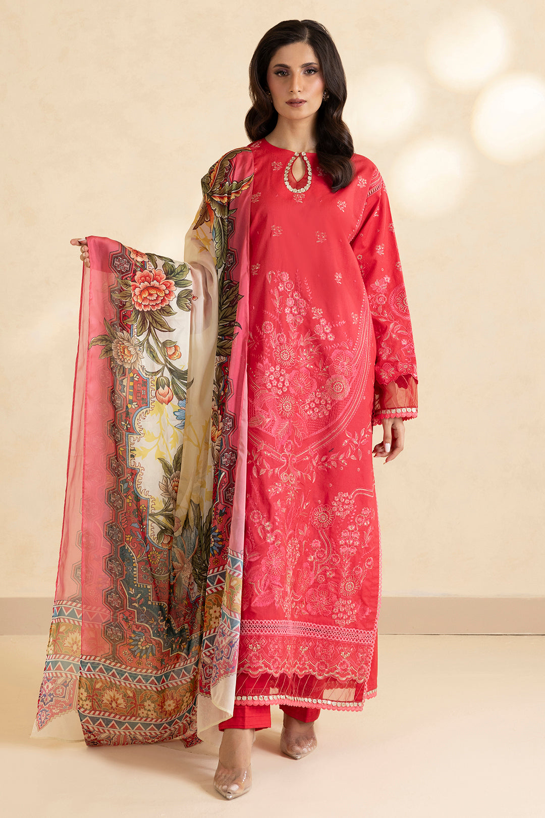 Embroidered Shirt Shalwar Dupatta - 0051