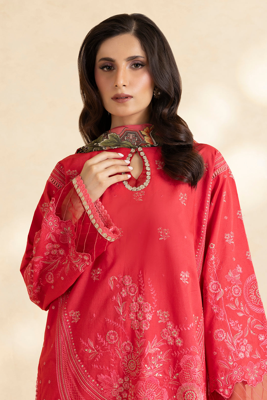 Embroidered Shirt Shalwar Dupatta - 0051