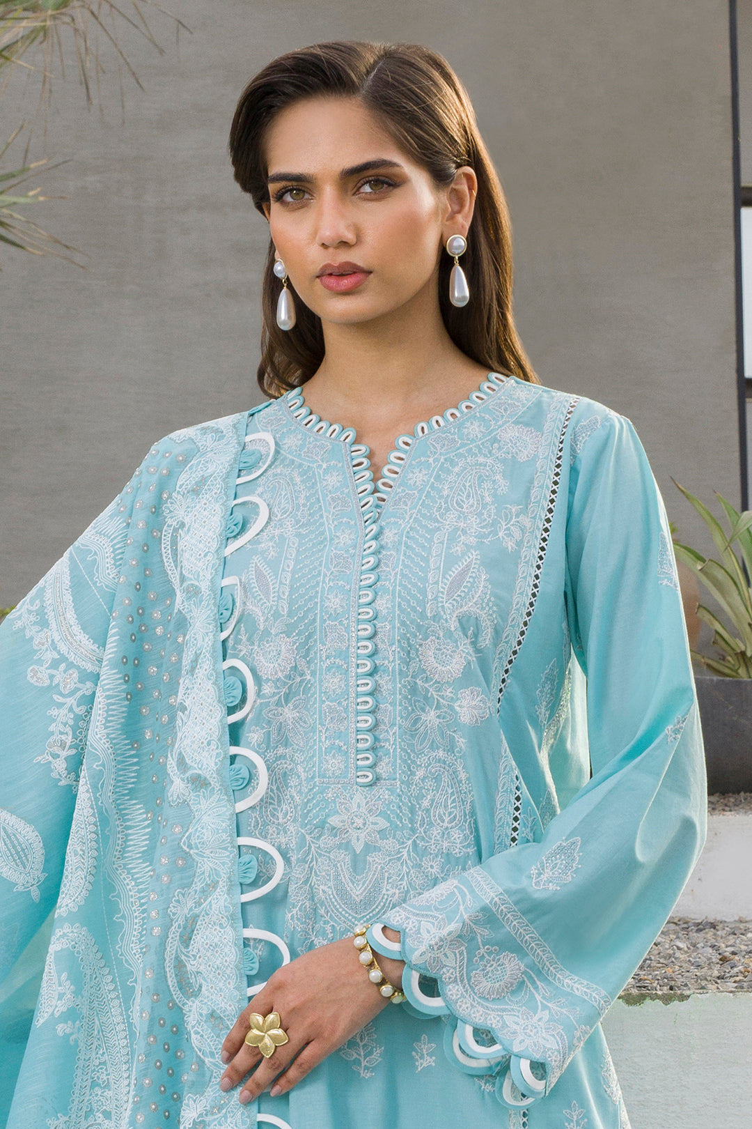Embroidered Shirt Shalwar Dupatta - 0053