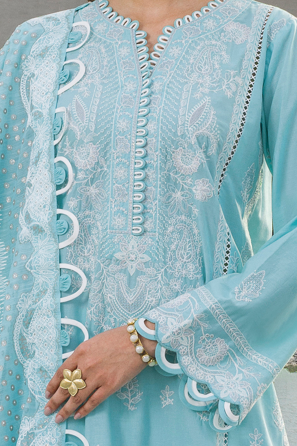 Embroidered Shirt Shalwar Dupatta - 0053
