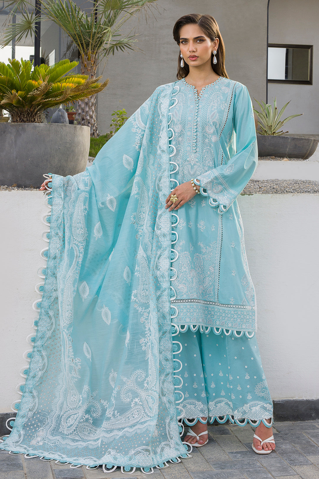 Embroidered Shirt Shalwar Dupatta - 0053
