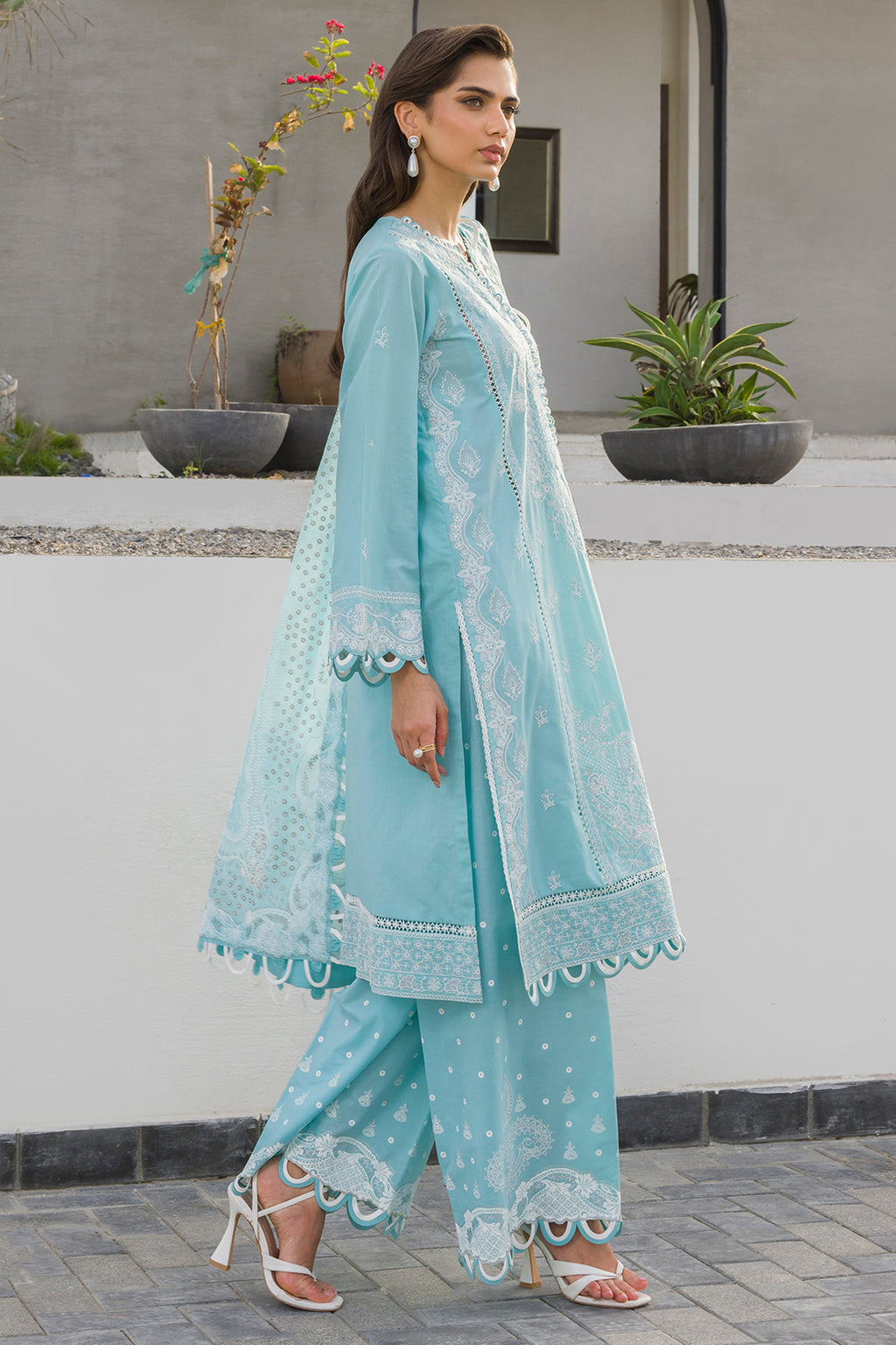 Embroidered Shirt Shalwar Dupatta - 0053