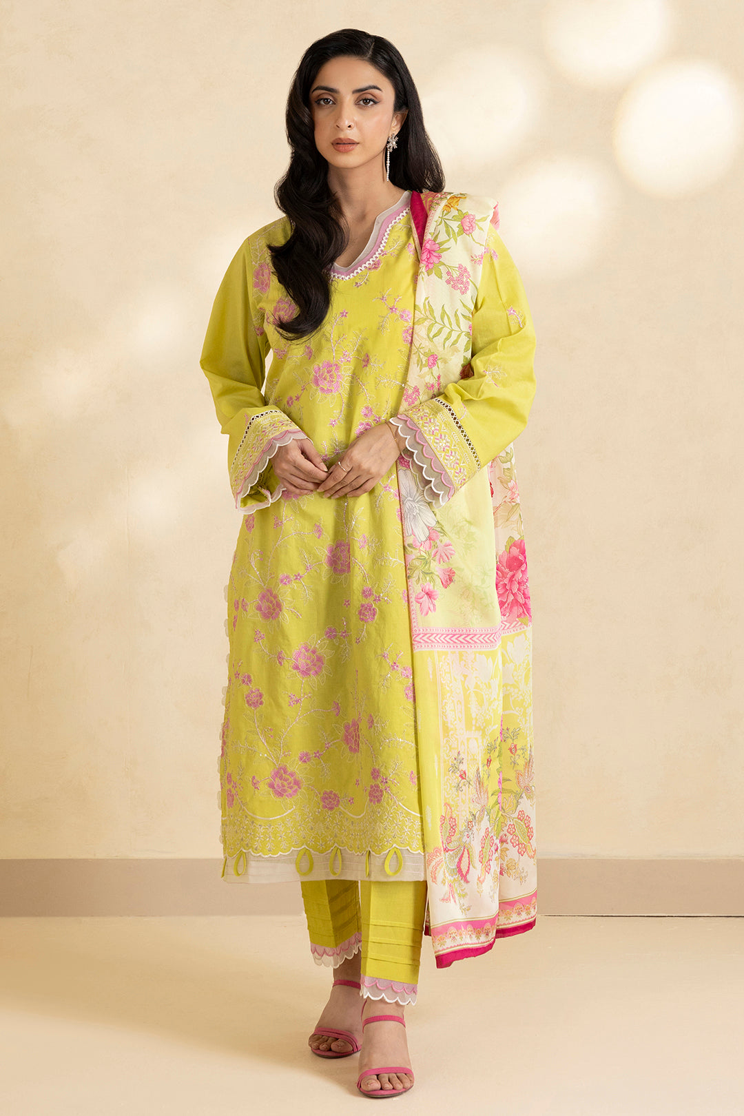 Embroidered Shirt Shalwar Dupatta - 0055