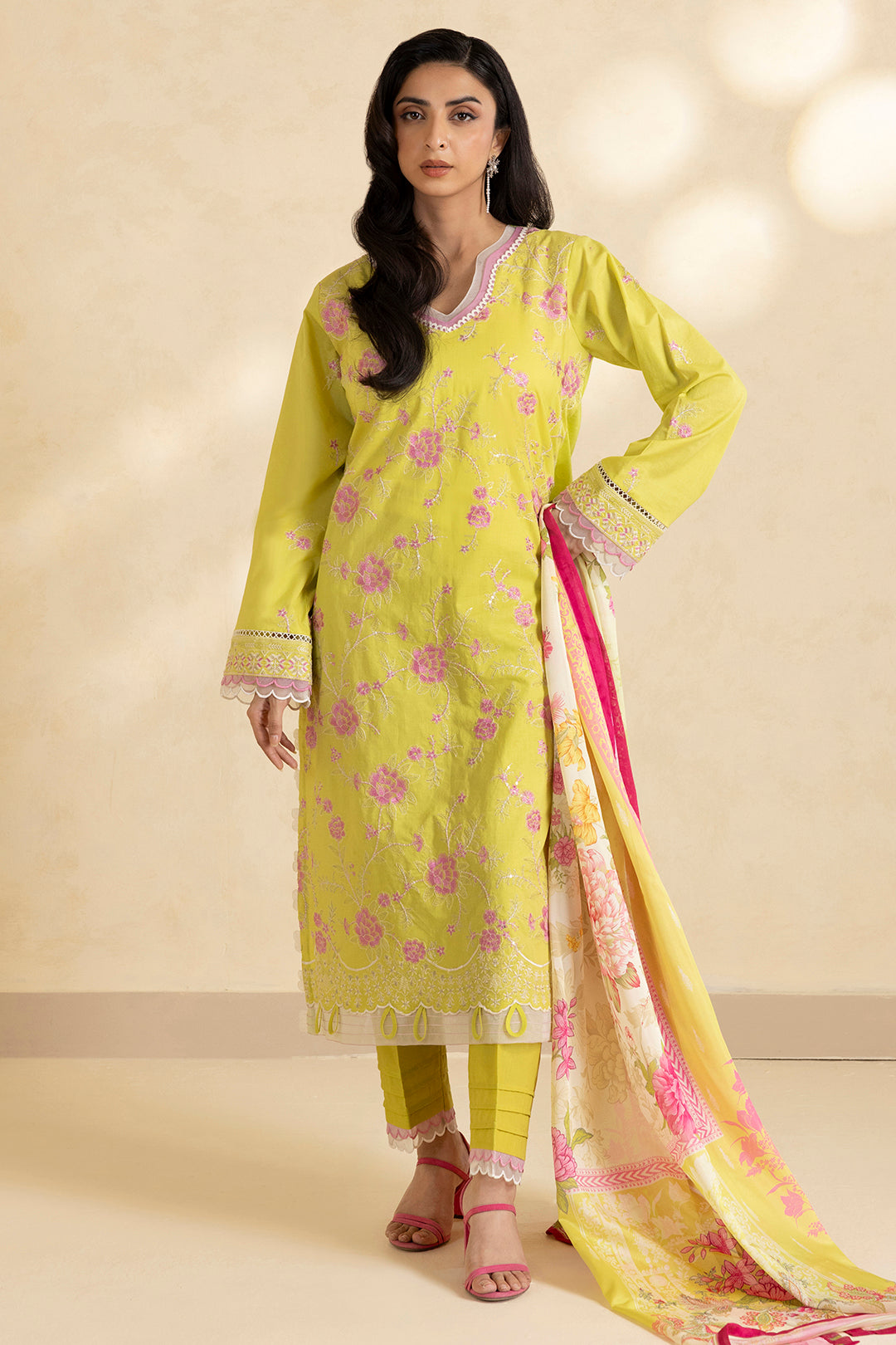 Embroidered Shirt Shalwar Dupatta - 0055