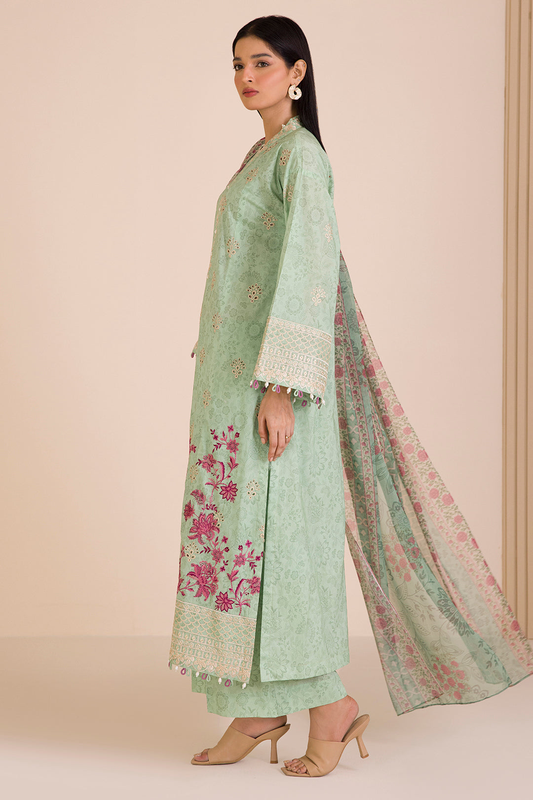 Embroidered Shirt Shalwar Dupatta - 0056