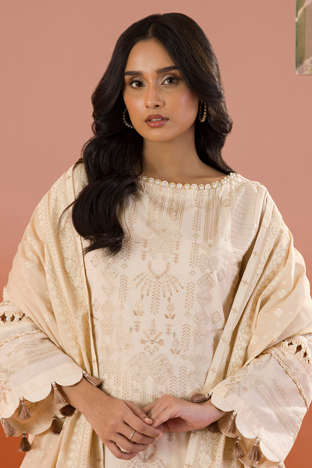 Embroidered Shirt Shalwar Dupatta - 0057