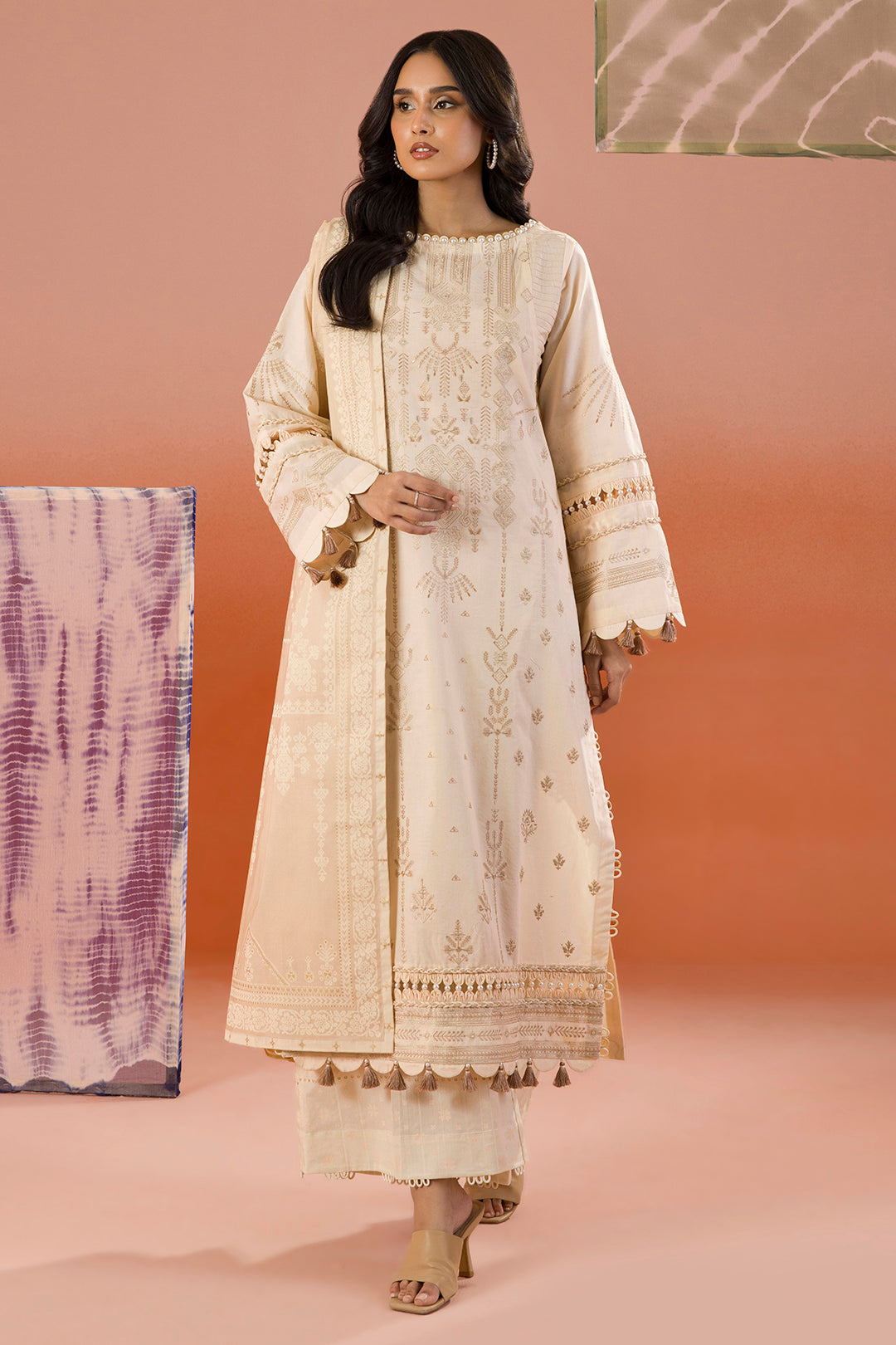 Embroidered Shirt Shalwar Dupatta - 0057