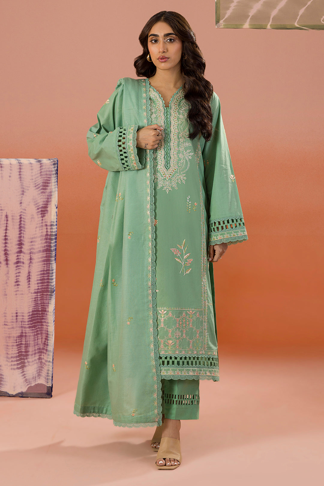 Embroidered Shirt Shalwar Dupatta - 0063