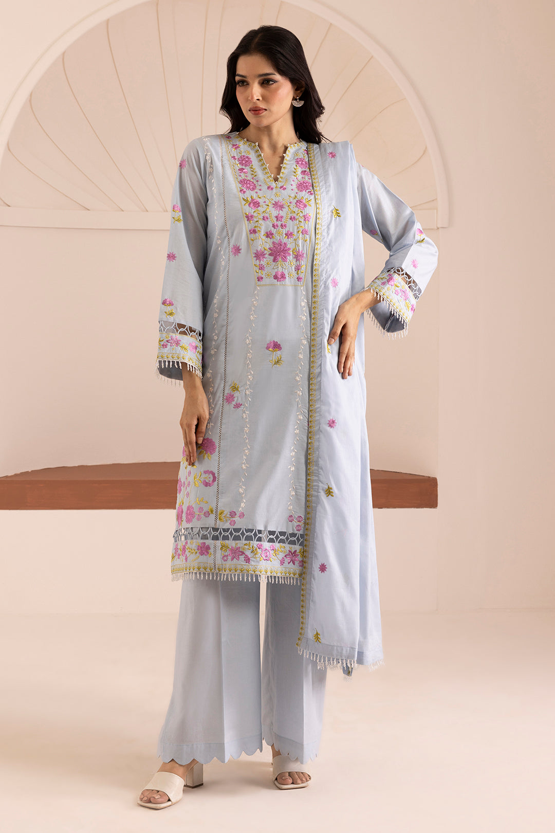 Embroidered Shirt Shalwar Dupatta - 0064