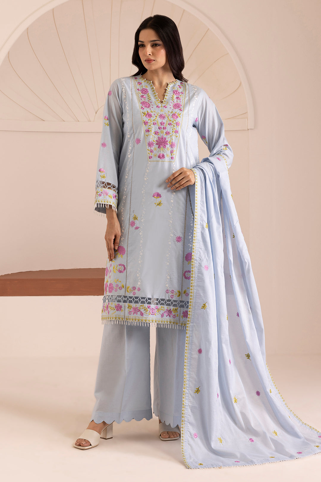 Embroidered Shirt Shalwar Dupatta - 0064