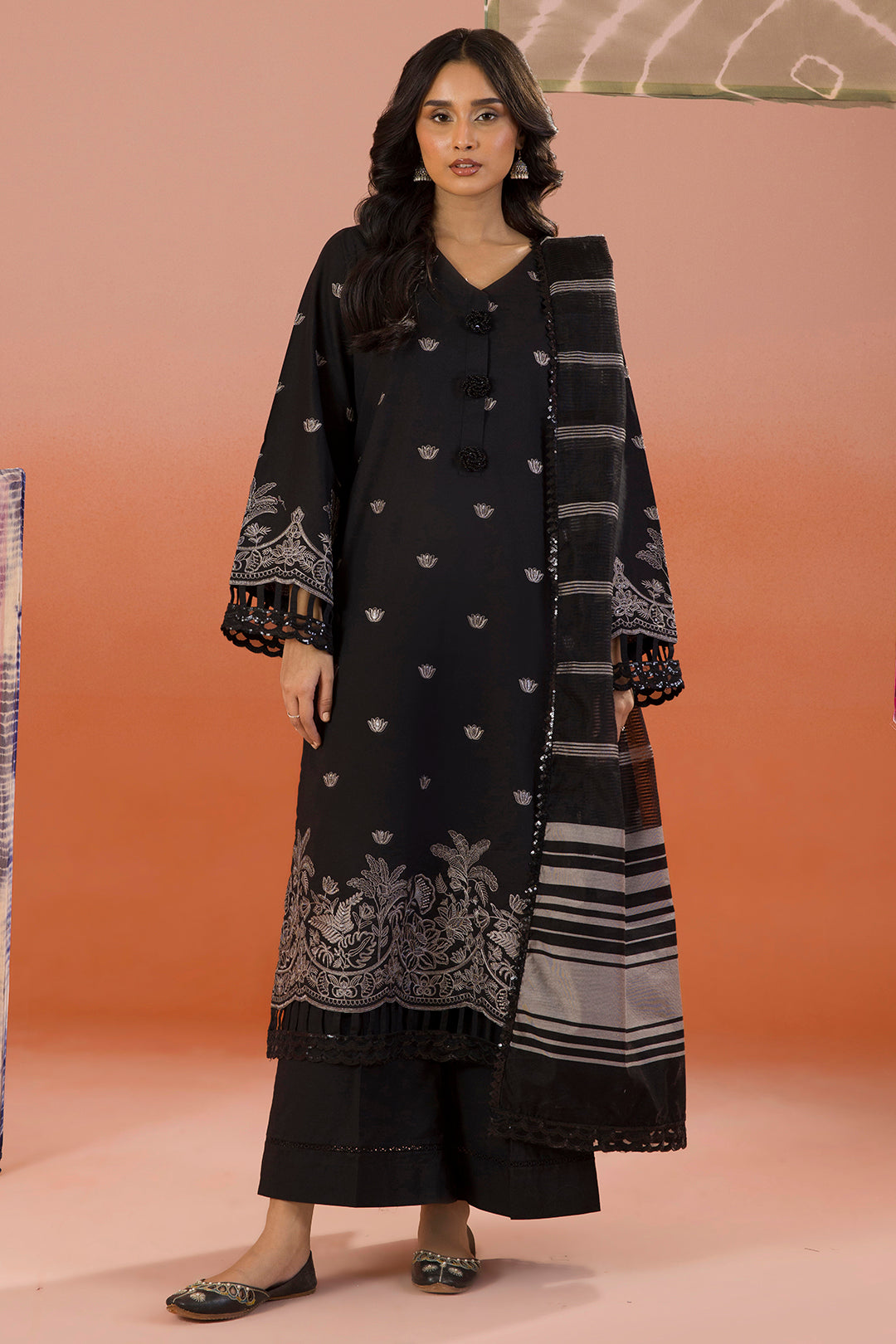 Embroidered Shirt Shalwar Dupatta - 0065