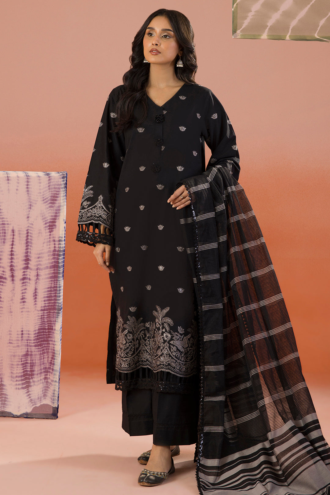 Embroidered Shirt Shalwar Dupatta - 0065