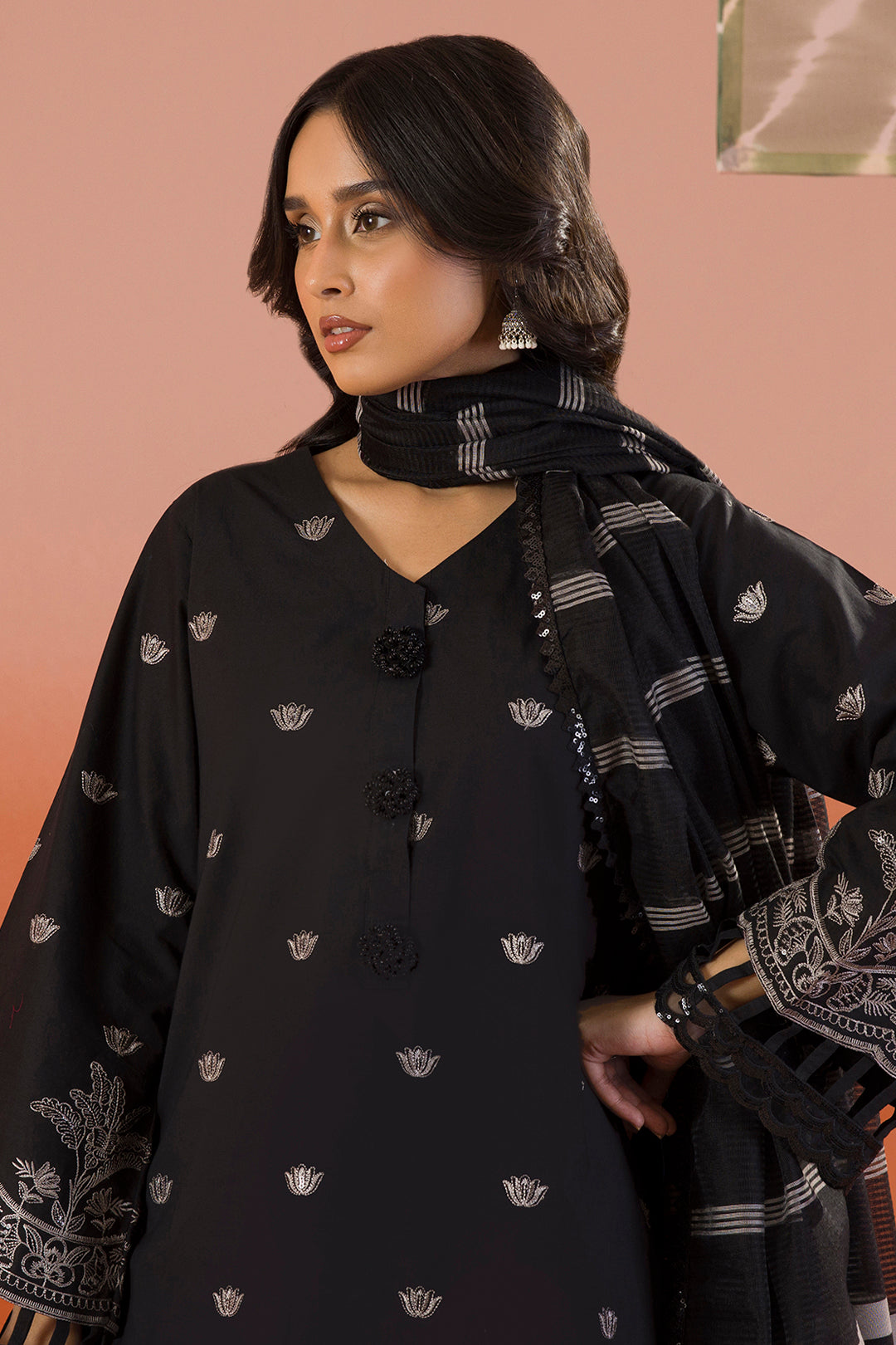 Embroidered Shirt Shalwar Dupatta - 0065