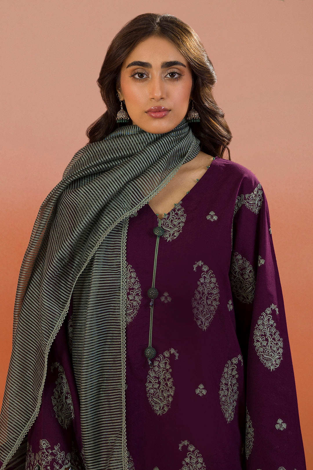 Embroidered Shirt Shalwar Dupatta - 0066