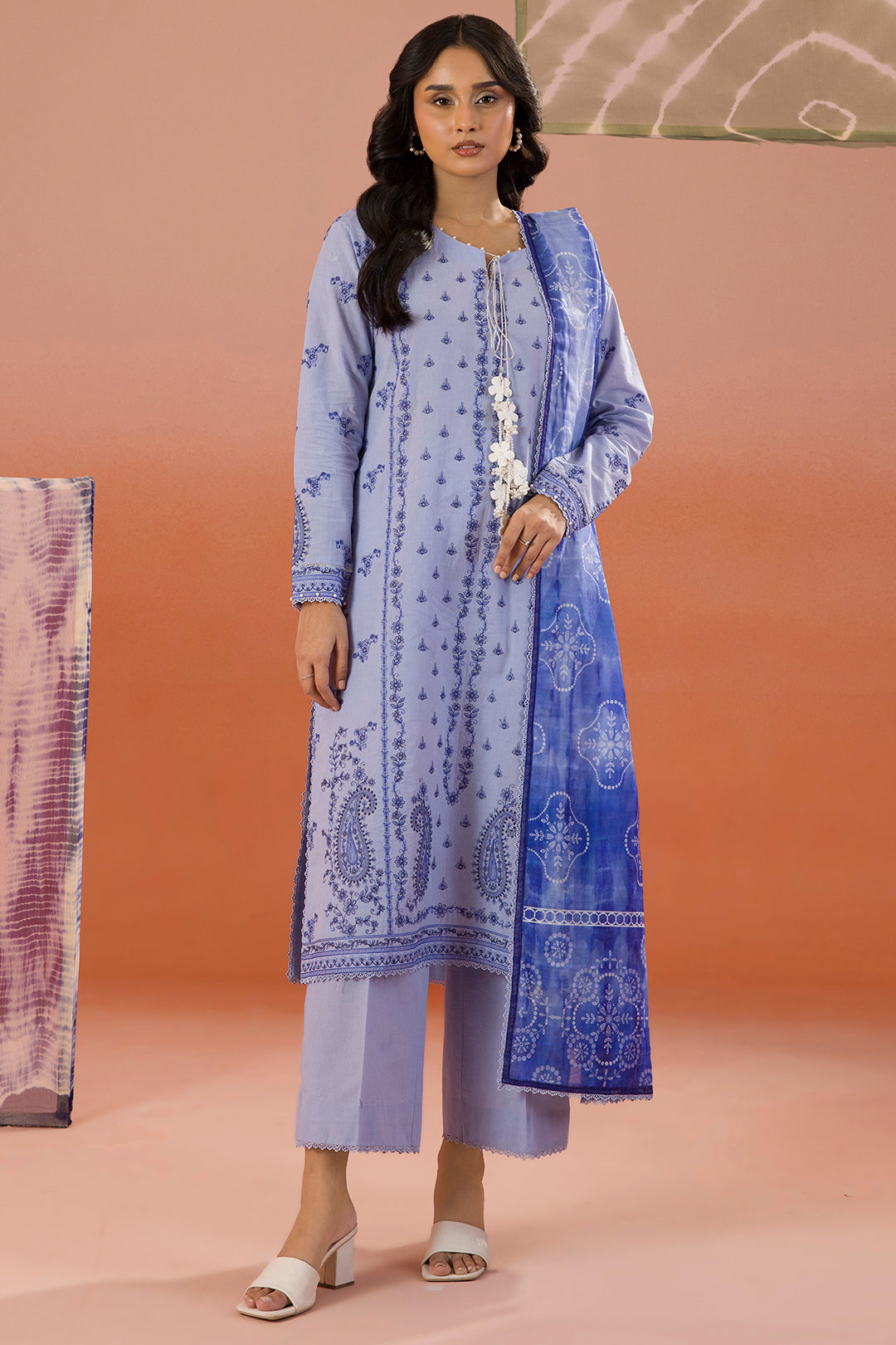 Embroidered Shirt Shalwar Dupatta - 0068