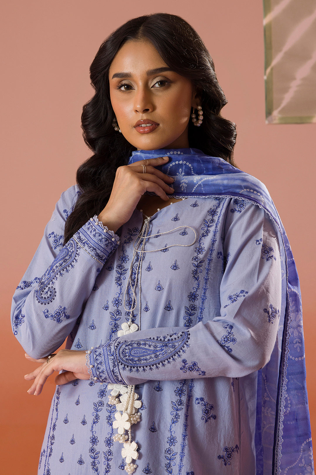 Embroidered Shirt Shalwar Dupatta - 0068