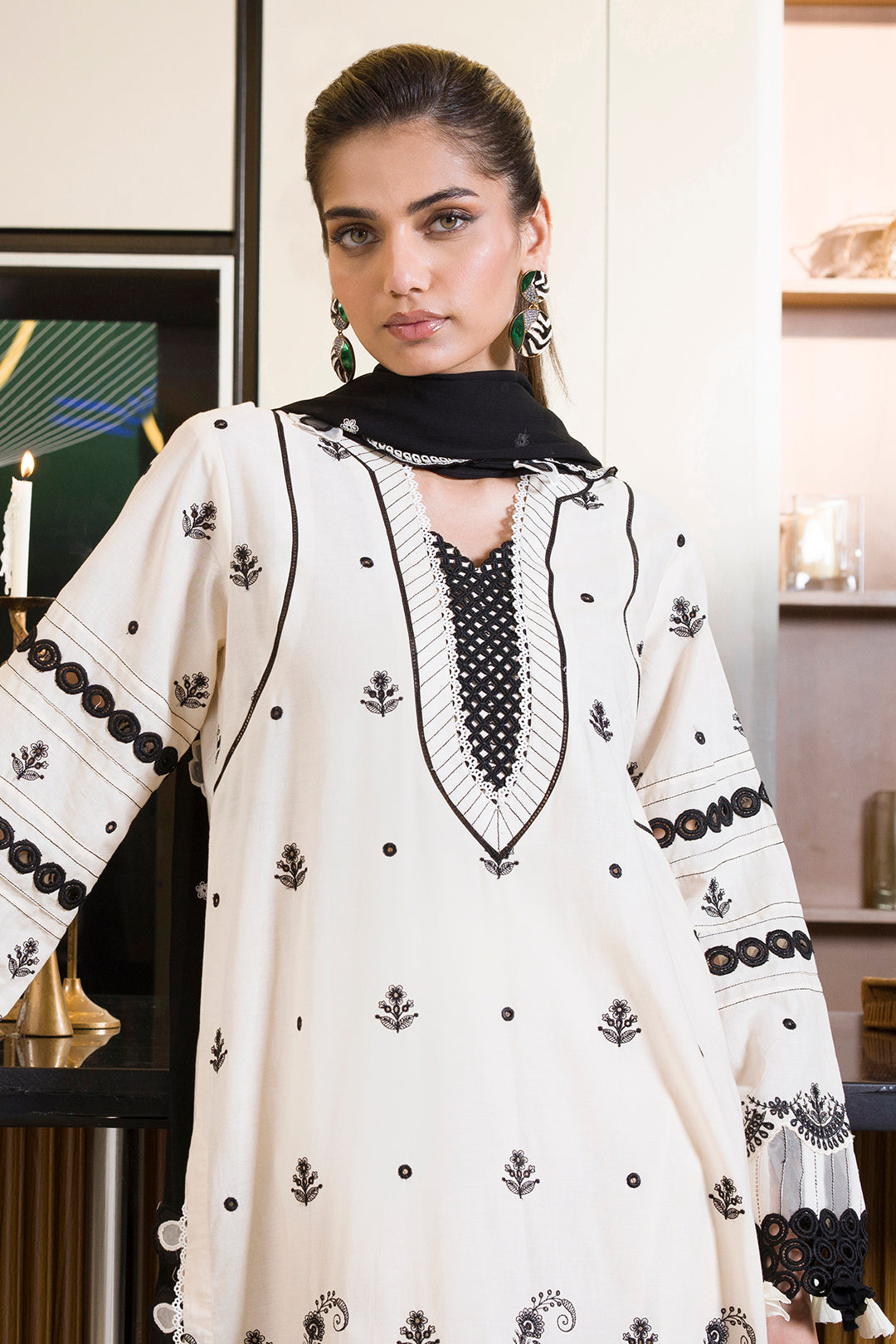 Embroidered Shirt Shalwar Dupatta - 0071