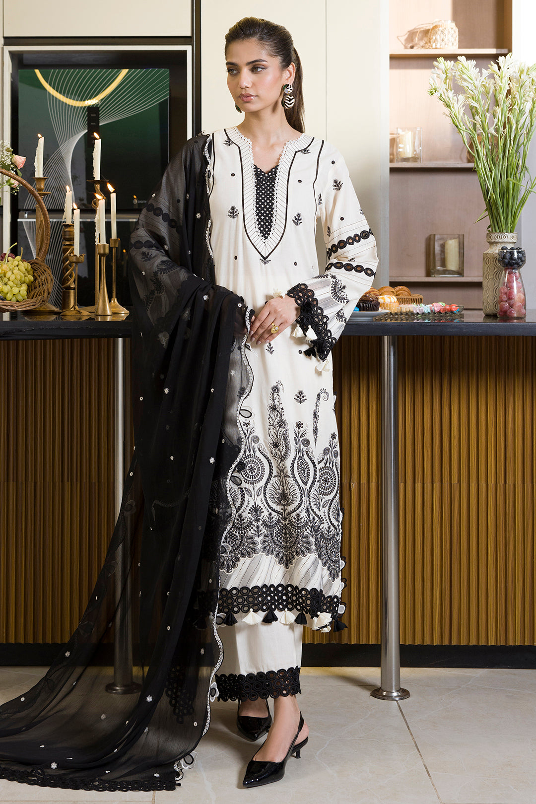 Embroidered Shirt Shalwar Dupatta - 0071