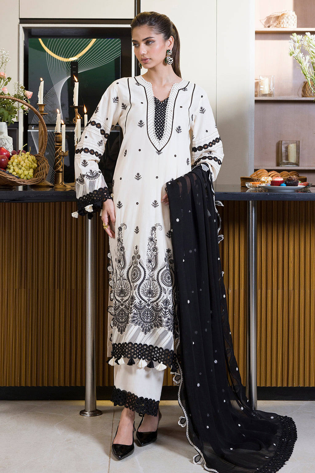 Embroidered Shirt Shalwar Dupatta - 0071