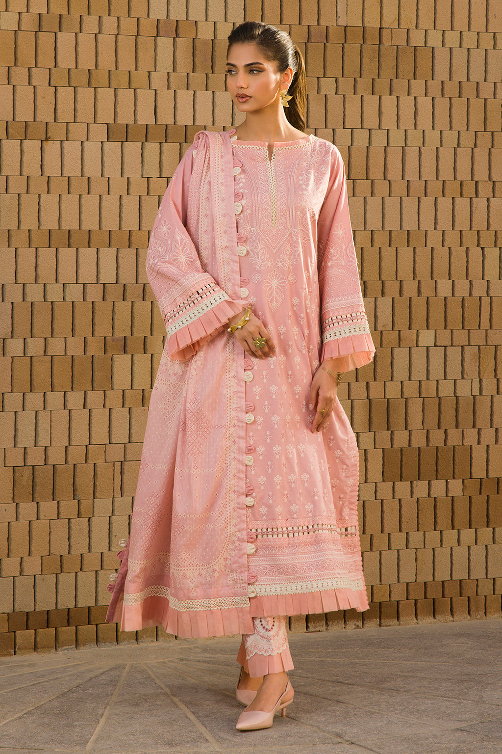 Embroidered Shirt Shalwar Dupatta - 0072