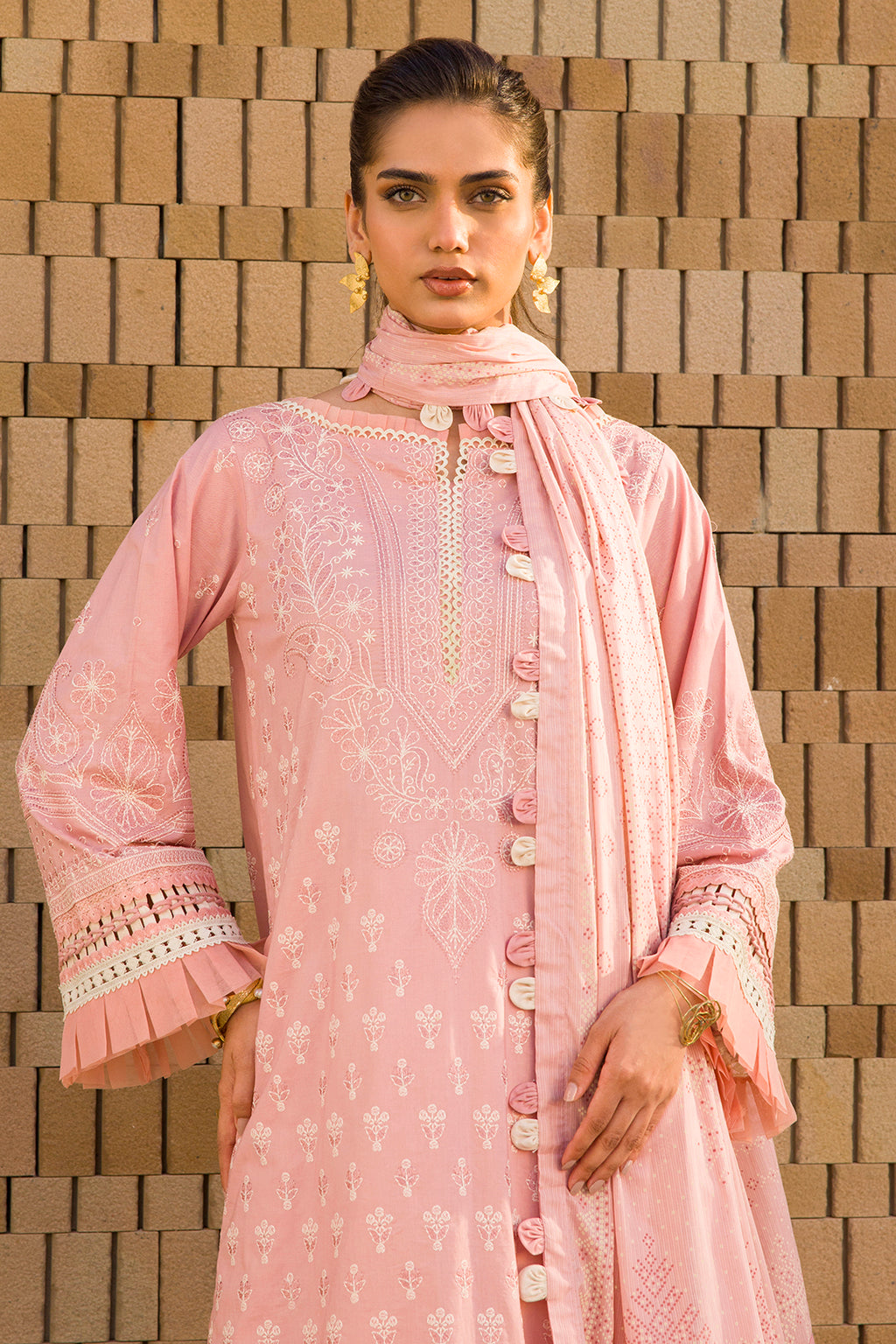 Embroidered Shirt Shalwar Dupatta - 0072